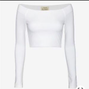 Torn By Ronny Kobo Off the Shoulder Top: M